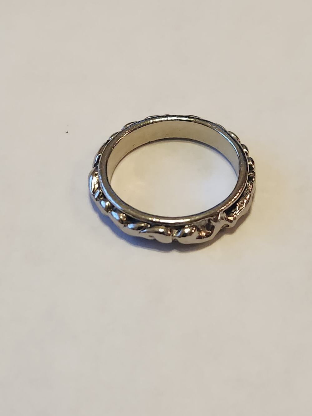 Artisan Silver Tone Abstract Wrap Ring Modernist Sculptural Style